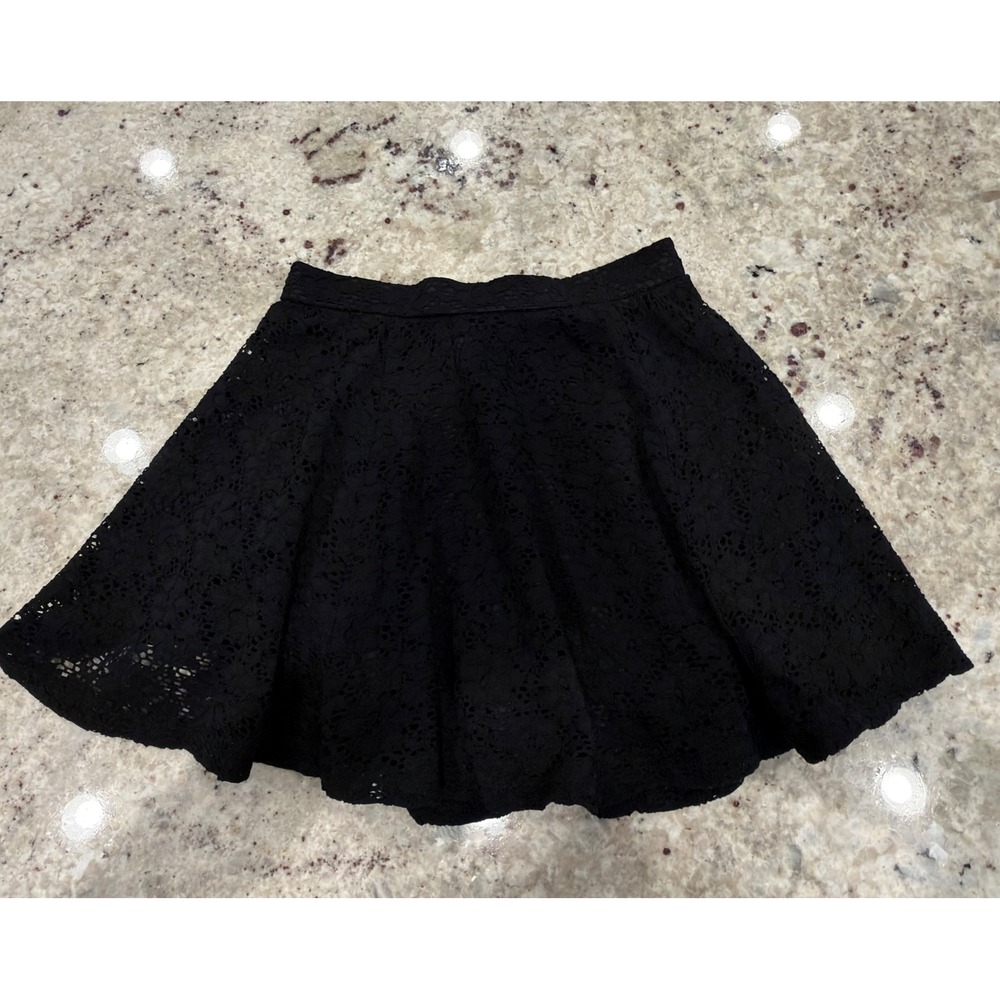 Joe Benbasset Black Lace Skater Skirt Women's Size S